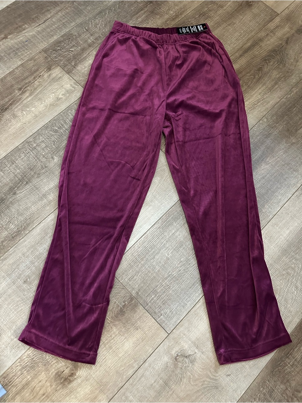Women's Velvet Jogger Pants in Plum medium